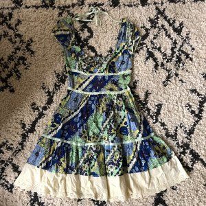 Free People Patchwork Puff Sleeve Corset Dress - 2